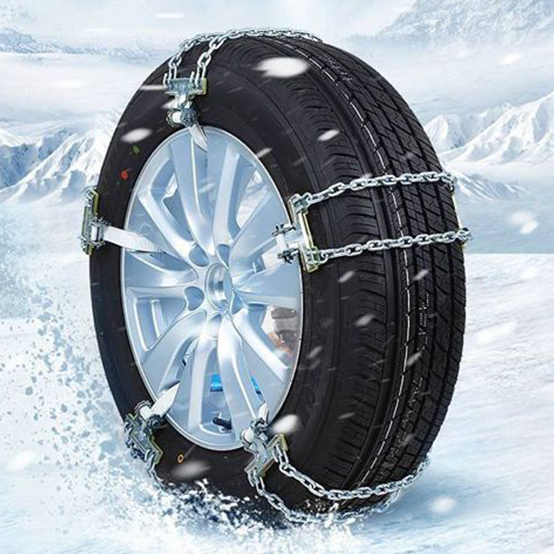 Where do snow chains usually need to be installed?